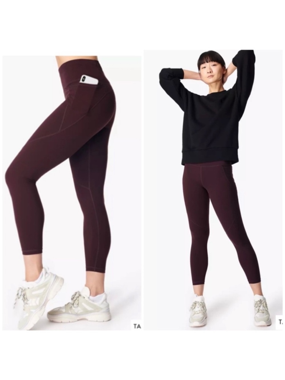 Sweaty Betty Women's The Power 7/8 Leggings - Deep Burgundy Size Small
